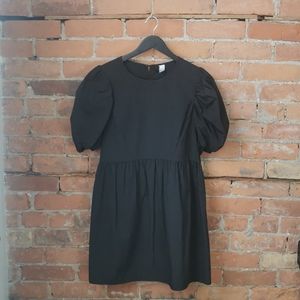 Black Puffed Sleeve H&M Dress